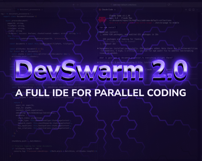 DevSwarm 2.0: A Full IDE for Parallel AI Coding