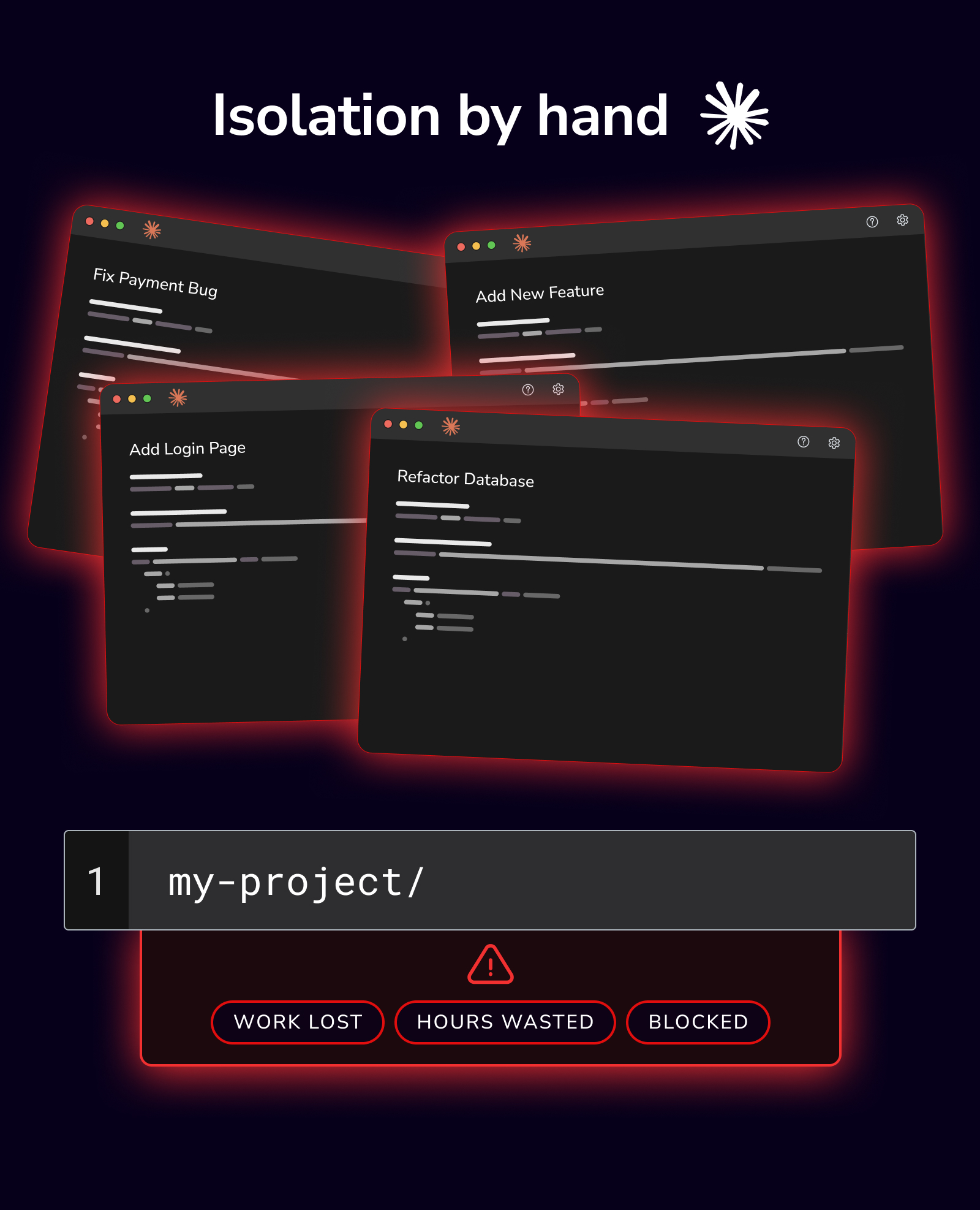 Isolation by hand